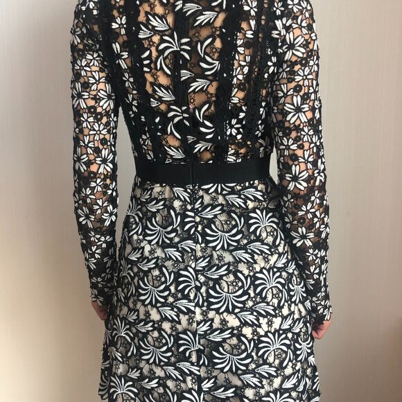 Self-Portrait Antoinette Floral Guipure-Lace Dress - Size 6 (US) / Small - Picture 3 of 8